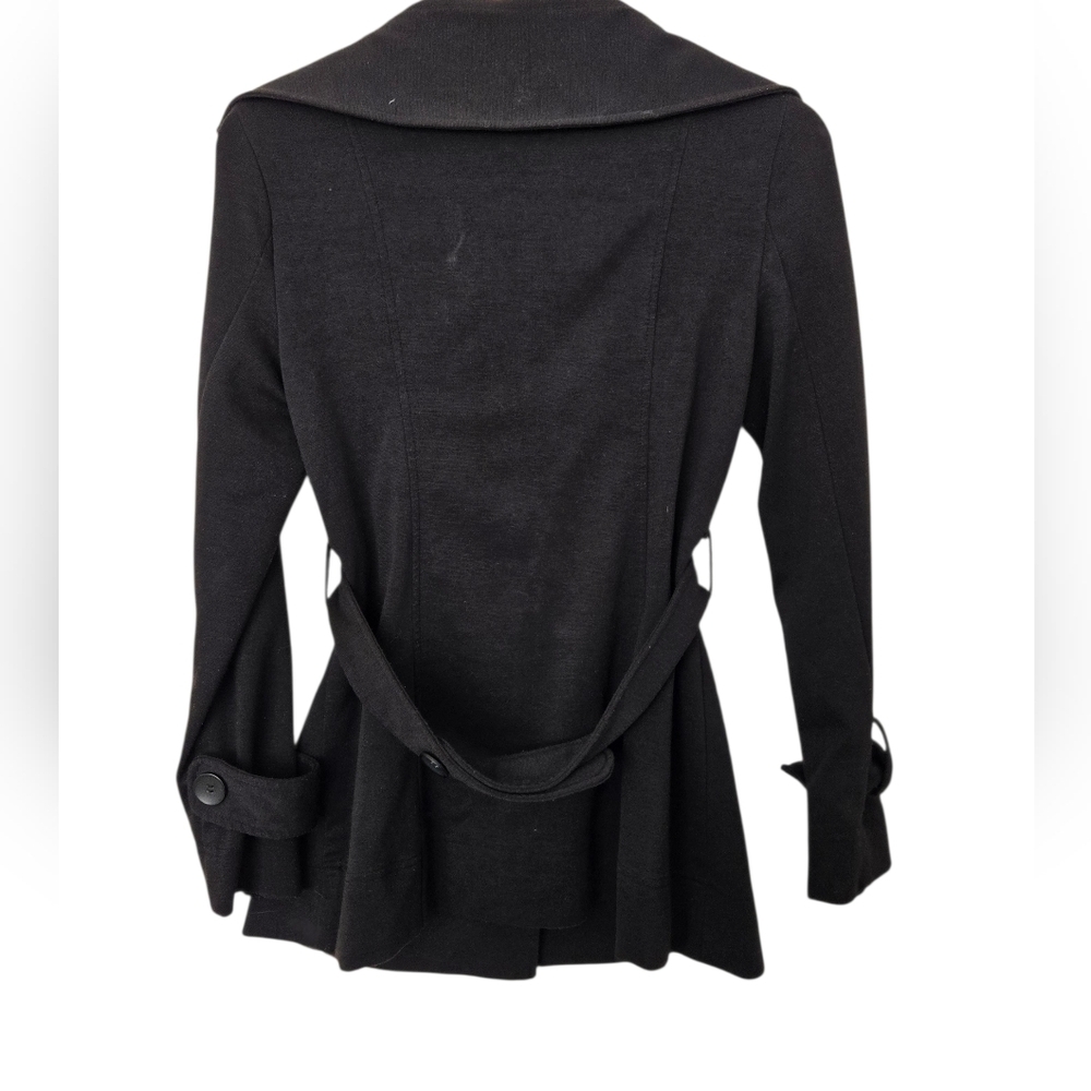 Grass Collection Black Double-Breasted Coat Size Small - Picture 4 of 4